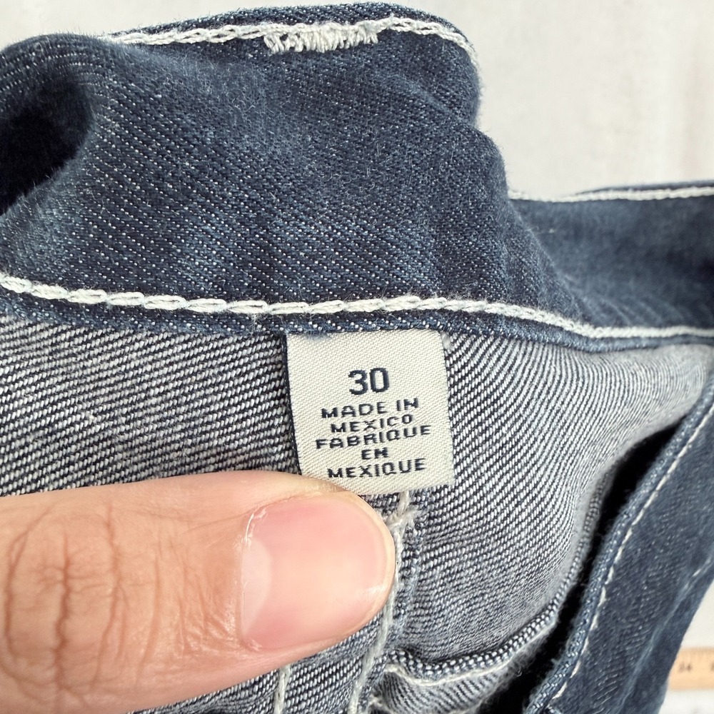 True Religion Jeans Mens 30 (32x33) Blue Dark Wash Skinny - Picture 2 of 12